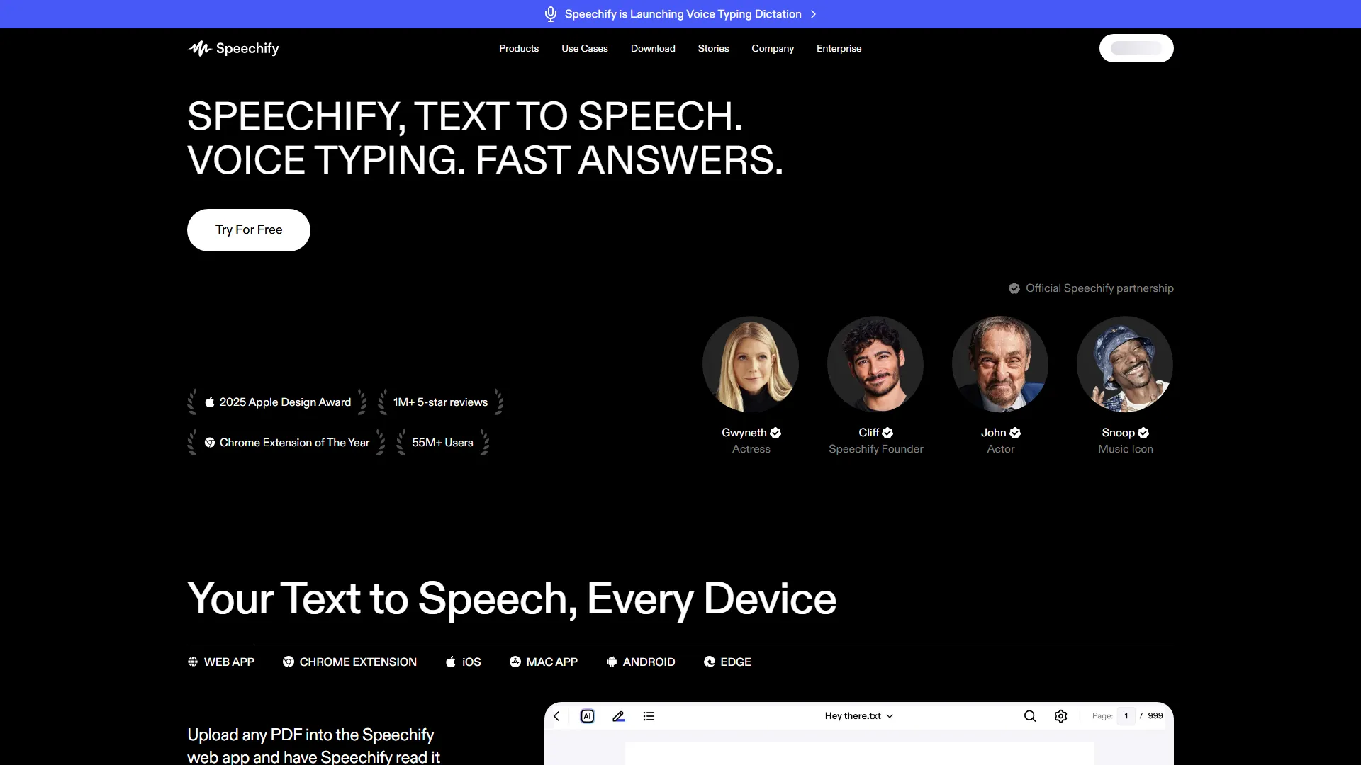 Speechify screenshot
